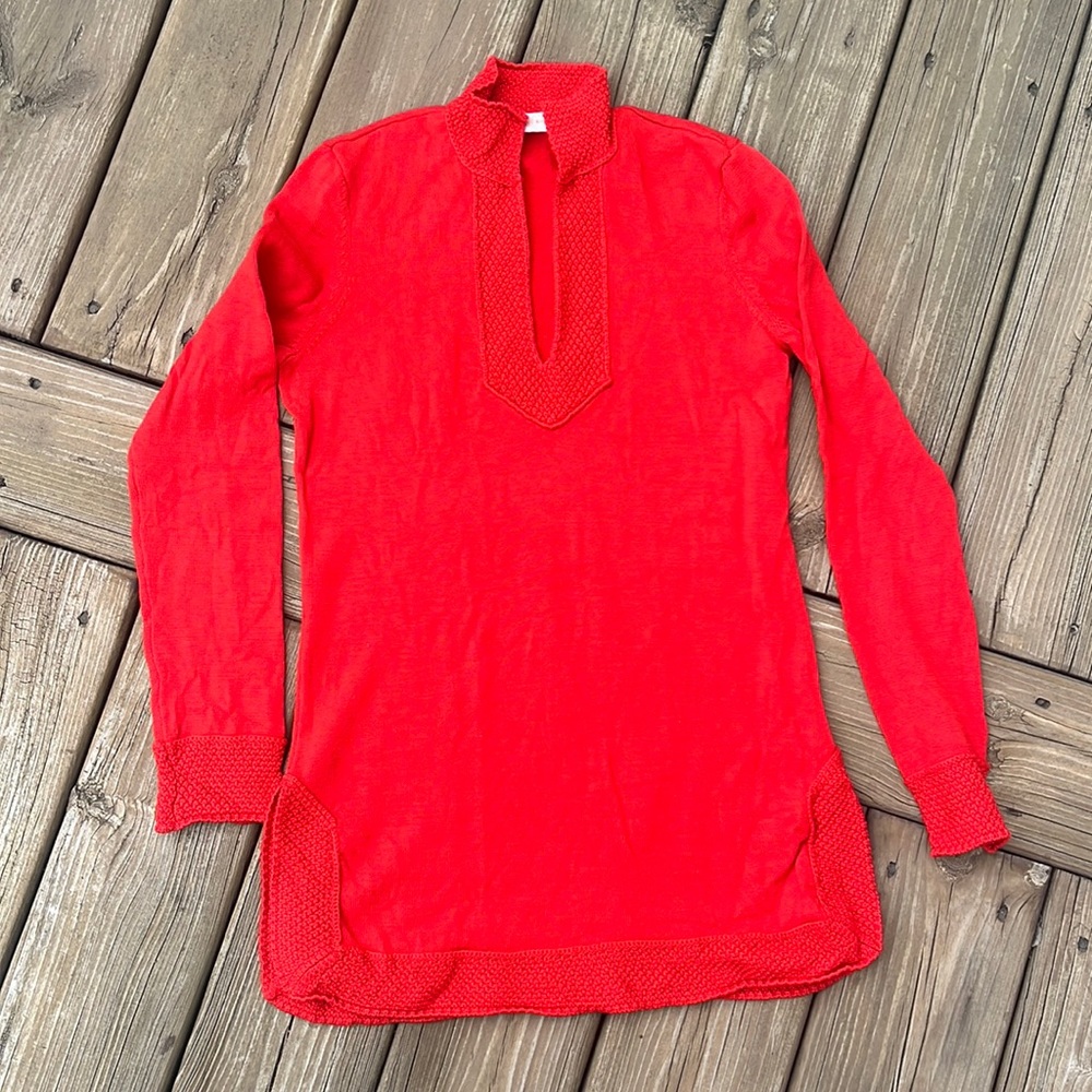 Tory Burch Lizzy red tunic sweater